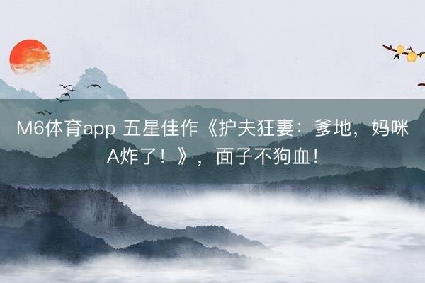 M6体育app 五星佳作《护夫狂妻：爹地，妈咪A炸了！》，面子不狗血！